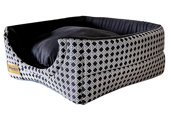 Cama Iglu e Toca Para Cachorro Luxo Luppet Preto Vime