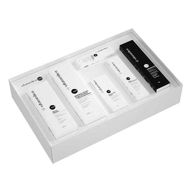 Kit Água Micelar, Esfoliante Facial, Espuma Ácido Glicólico