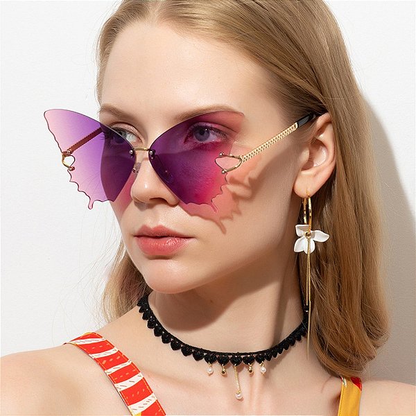 Óculos de sol feminino Borboleta- Proteção UV vintage metal LANÇAMENTO -  Zayam- SUA LOJA VIRTUAL ONLINE