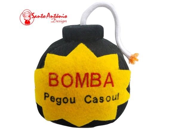 Bomba do Noivo Pegou Casou em Feltro Artesanal para Casamento
