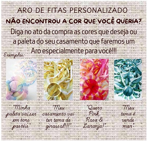 Aro de Fitas para Buquê de Fitas • Personalize o seu!