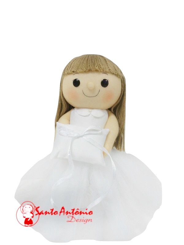 Porta Aliança para Casamento Boneca Daminha Artesanal