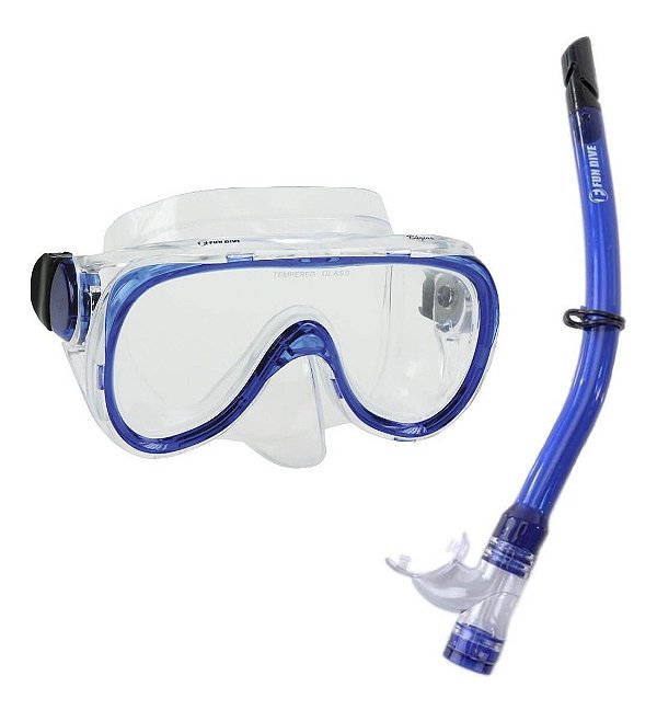 KIT BÚZIOS FUN DIVE, Máscara Snorkel Infantil para Mergulho