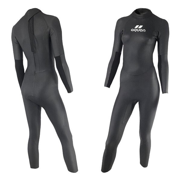Black Wetsuit Feminino 3-2mm, Roupa de Natação e Triathlon