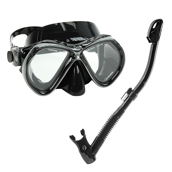 Kit Mergulho, Máscara Ônix e SK-Dry Snorkel Seco