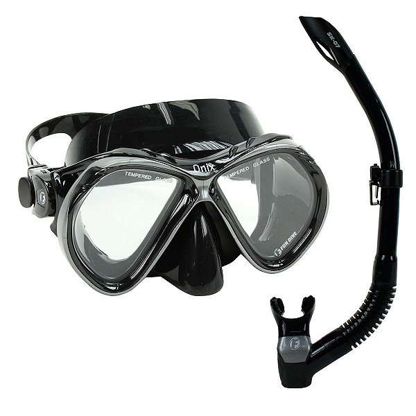 Kit Pro Onix Fun Dive, Máscara Respirador Mergulho Pesca Sub