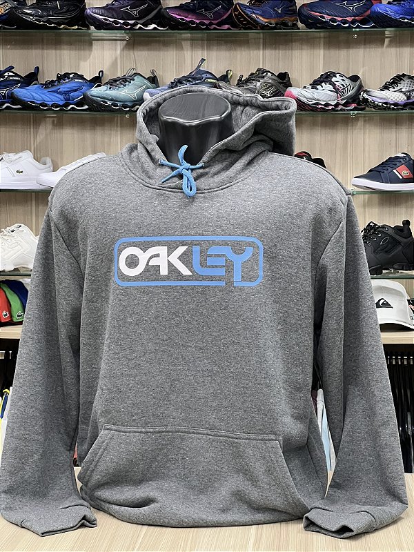 Moletom Oakley Factory Pilot Cinza e Azul bb