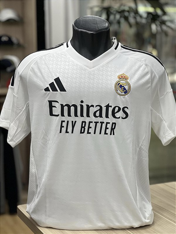 Camisa Real Madrid Home 24/25 s/n° Torcedor Adidas Masculina - Branco