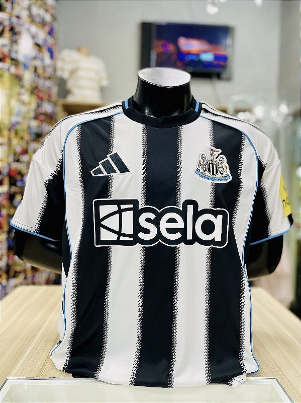 Camisa Newcastle United Home Adidas 25/26 s/n Torcedor Masculina - Preto