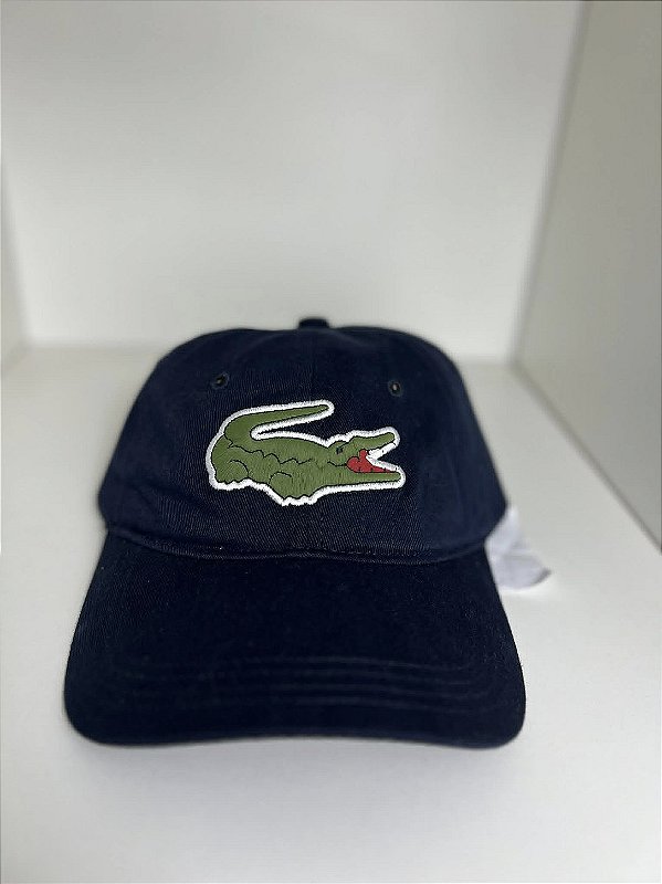 Boné Lacoste Big Croc - azul marinho