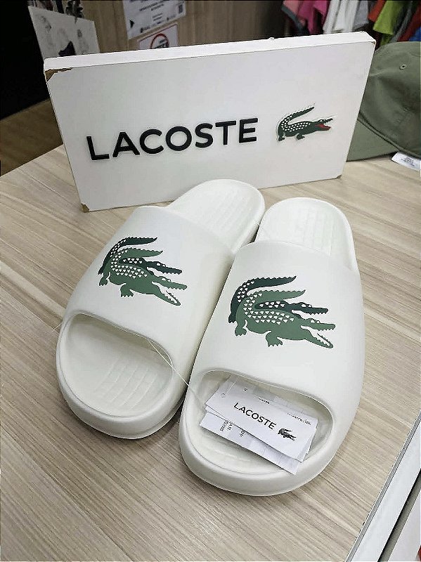 Chinelo Lacoste Nuvem branco