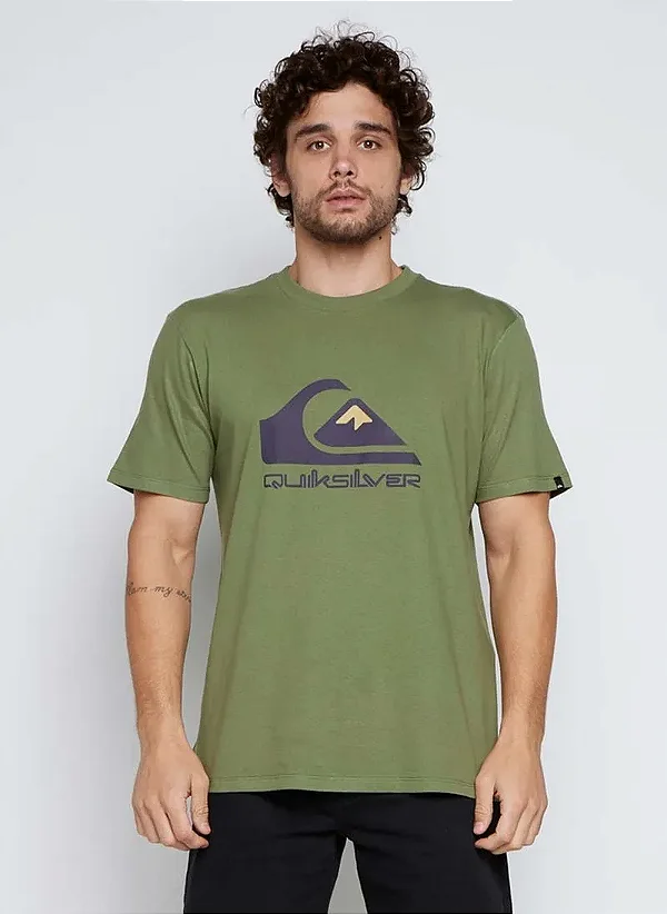Camiseta Quiksilver M/C Full Logo Verde Escuro