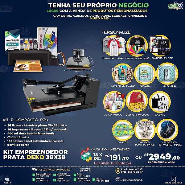 Kit Empreendedor Prata Deko