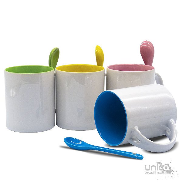 Caneca Reta Com Colher