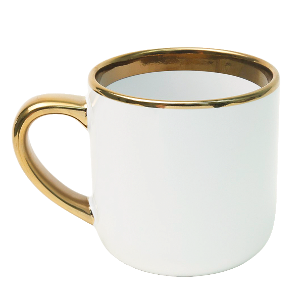 Caneca Imperial Borda E Alça Ouro
