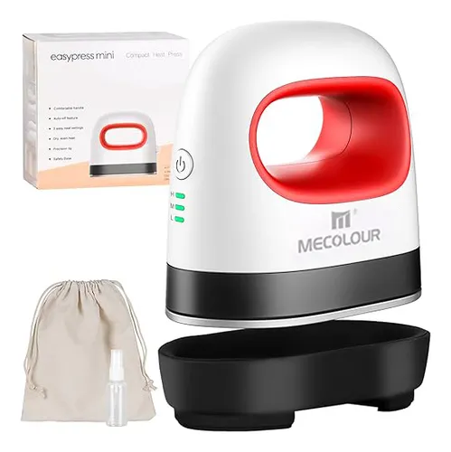 Prensa Térmica Mini Portátil Cor Vermelha Mecolour 110w