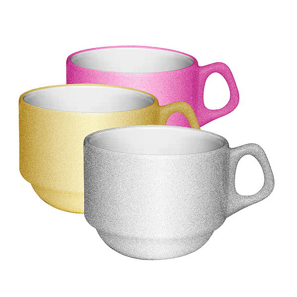 Xícara Glitter - Coloridas