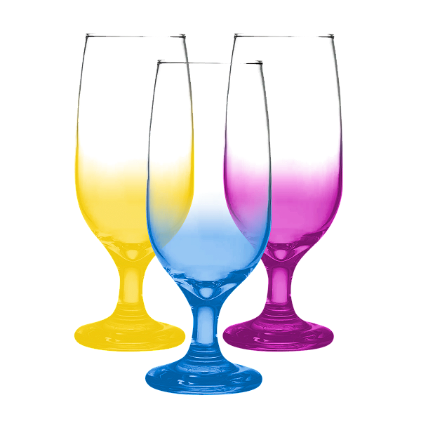 Taça Floripa em Vidro Degrade 325 ml