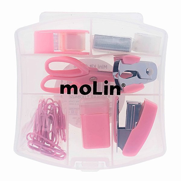 Mini Kit Office Rosa 9 itens Molin