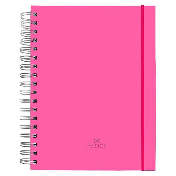 Caderno Smart Universitário 10 Matérias com Folhas Reposicionáveis DAC Vision Rosa