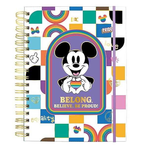 Caderno Smart Universitário com Folhas Reposicionáveis DAC Disney Pride
