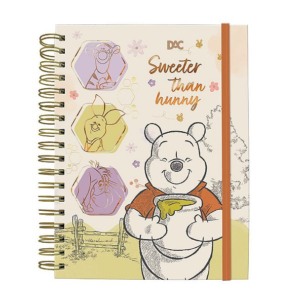 Caderno Smart Colegial com Folhas Reposicionáveis DAC Pooh