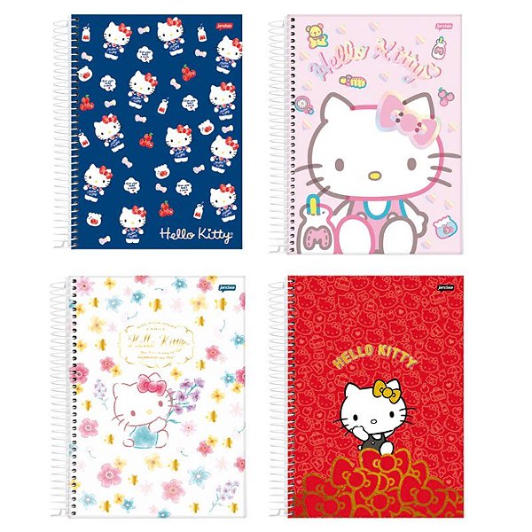 Caderno Universitário 1 Matéria Hello Kitty Jandaia