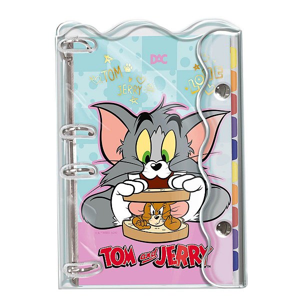 Fichário Colegial com elástico DAC Tom & Jerry