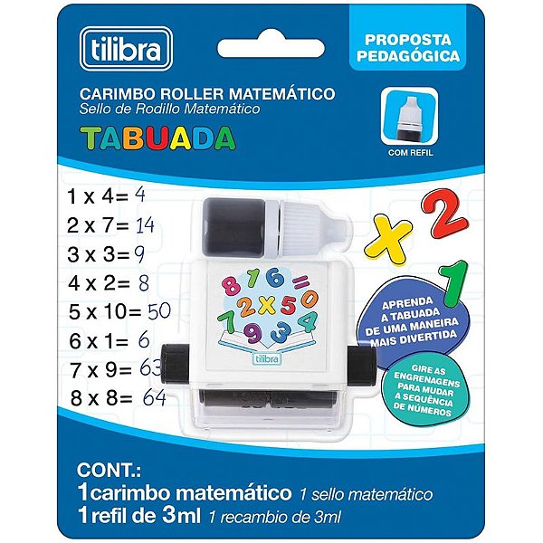 Carimbo Roller Matemático Tabuada Tilibra