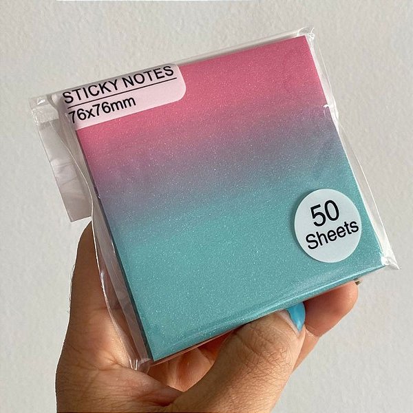 Bloco Adesivo Glitter Transparente