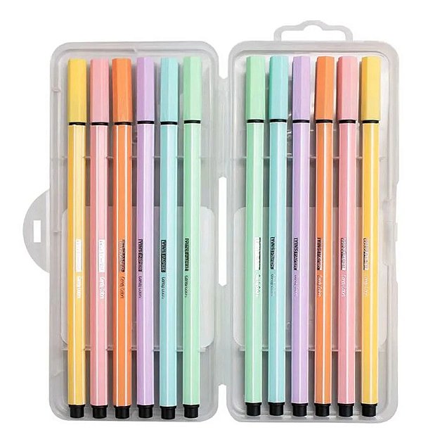 Caneta Marcador Candy Colors 12 Unidades