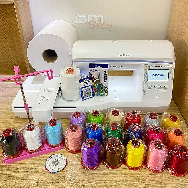 Máquina de Bordado Brother BP1530L Área 16x26 cm com Kit Especial Mega