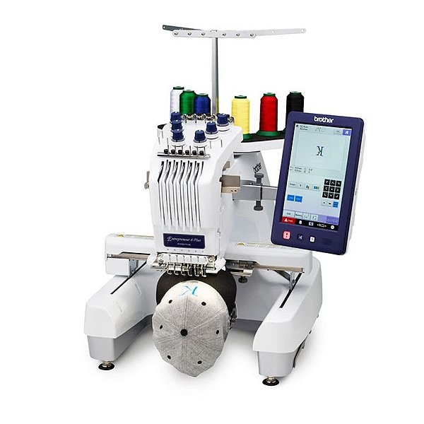 Máquina de Bordado Brother Profissional PR670EC com boné Área 20x30 cm - 6 agulhas