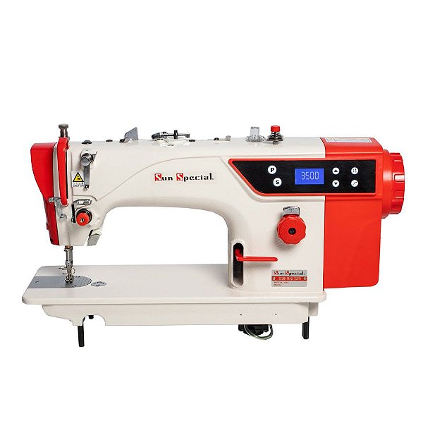 Máquina de Costura Reta Industrial Sun Special SS18D Direct Drive com Kit Calcadores + Bobinas + Agulhas
