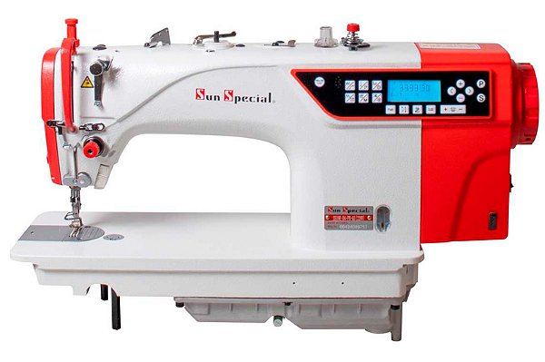 Máquina de Costura Reta Eletrônica Sun Special SS19E-D4-PR-QI com Kit Calcadores + Bobinas + Agulhas