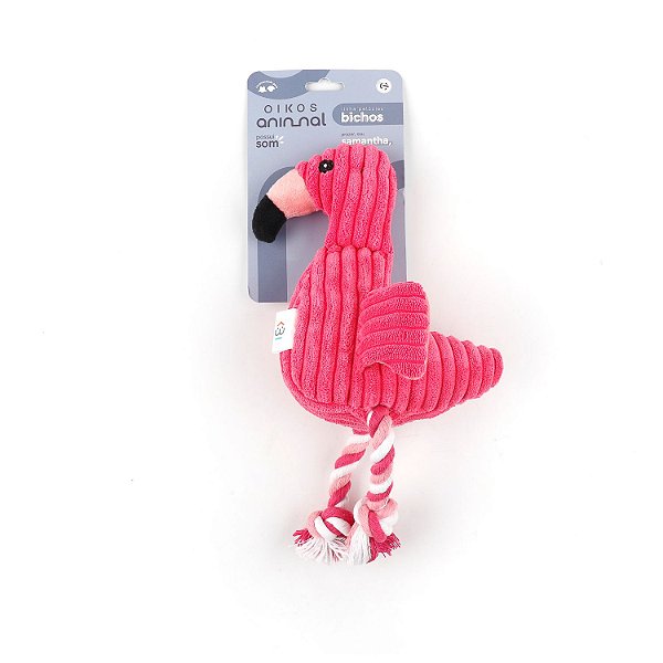 Pelúcia Animais Flamingo Para Pet - Oikos Animal