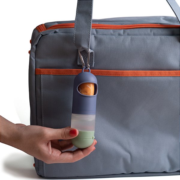 Porta Saquinhos Higiênicos com Recipiente para Alcool em Gel  - Azul