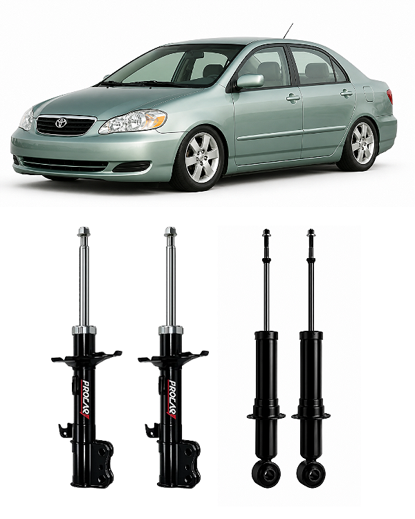 Amortecedor Preparado para Toyota Corolla 2003 a 2008