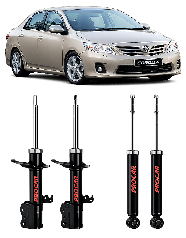 Amortecedor Preparado para Toyota Corolla 2008 a 2013