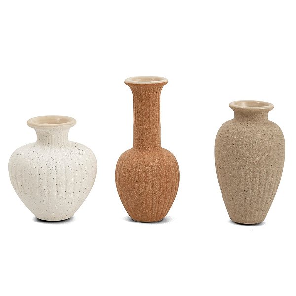 Kit Mini Vasos de Cerâmica Grega