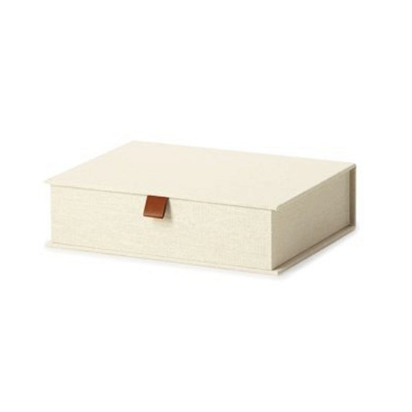 Caixa Decorativa em Linho Creme (P)