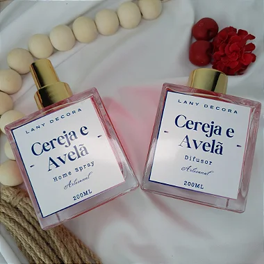 Kit Difusor e Home Spray Cereja e Avelã - 200ml