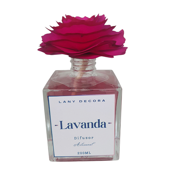 Difusor de Aromas Lavanda com Rosa de Vime - 200 ml