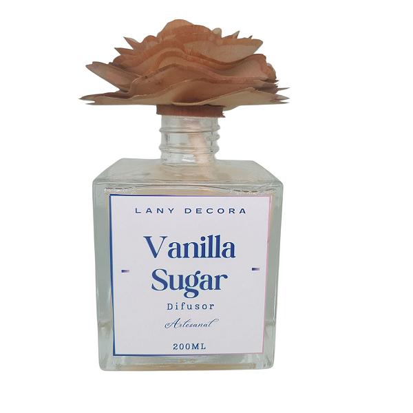 Difusor de Aromas Vanilla Sugar com Rosa de Vime - 200 ml