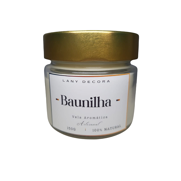 Vela Aromática de Baunilha 150g | Artesanal e Natural