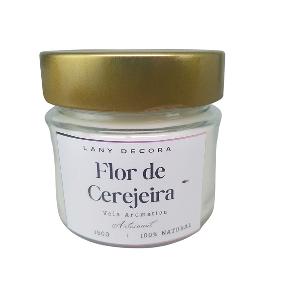 Vela Aromática de Flor de Cerejeira 150g | Artesanal e Natural