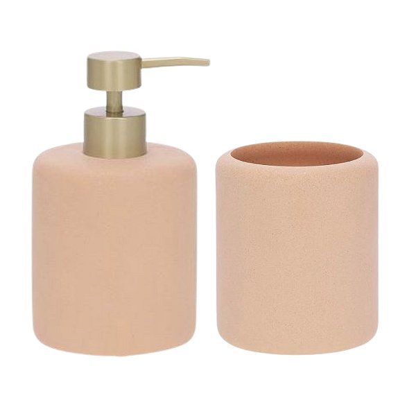 Kit Lavabo Poliresina Rose – 2 Peças