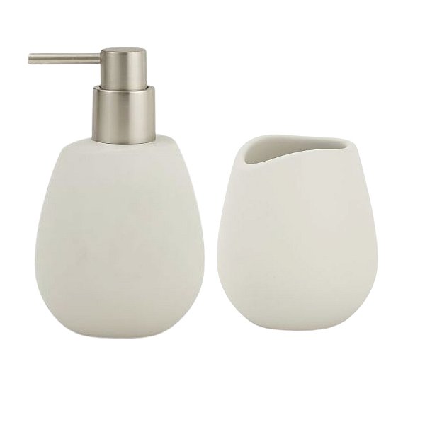 Kit Lavabo Cimento Cinza Moderno – 2 Peças