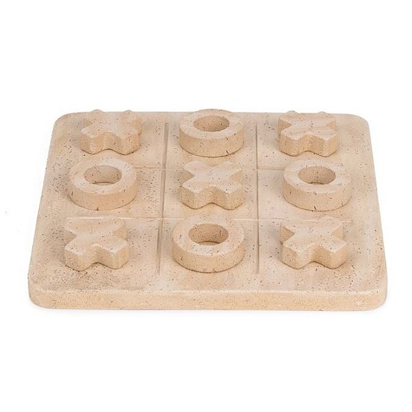 Jogo da Velha Decorativo Bege em Polirresina