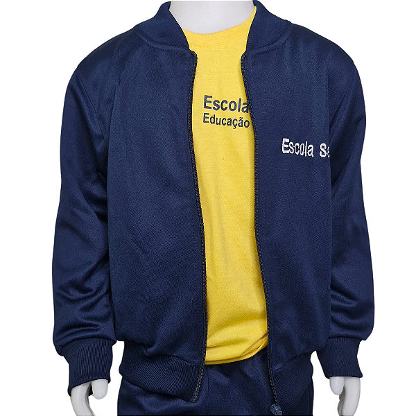 Jaqueta Colegial Unissex Azul Marinho - Uniforme Oficial do SESC
